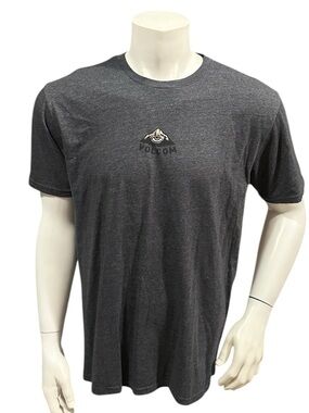Volcom Men’s T-Shirt Gray Yellow Stone Logo Short Sleeve XL
